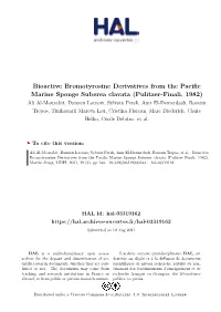 Bioactive Bromotyrosine Derivatives from The