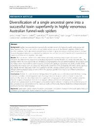 Diversification of a Single Ancestral Gene Into a Successful Toxin Superfamily in Highly Venomous Australian Funnel-Web Spiders