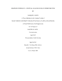 Grappling with Race: a Textual Analysis of Race Within the Wwe
