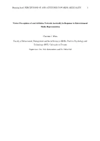 Running Head: PERCEPTIONS of and ATTITUDES TOWARDS ASEXUALITY 1