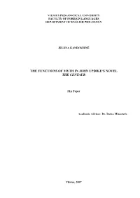 The Functions of Myth in John Updike's Novel the Centaur