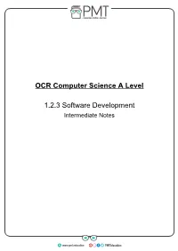 1.2.3 Software Development Intermediate Notes