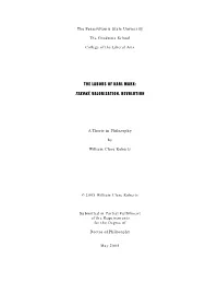 A Thesis in Philosophy by William Clare Roberts © 2005 William Clare