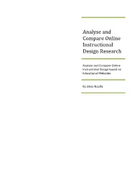Analyse and Compare Online Instructional Design Research