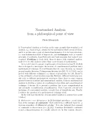 Nonstandard Analysis from a Philosophical Point of View