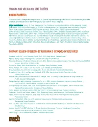 Acknowledgements ENGAGING YOUR CHILD AS YOU READ