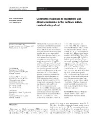 Contractile Responses to Ergotamine and Dihydroergotamine in The