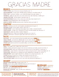 Gm Nb Brunch Menu Single Sheet Version 10.24.2020