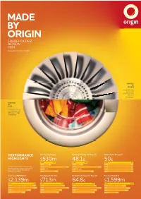 MADE by ORIGIN SHAREHOLDER REVIEW 2014 Strategy Performance Growth