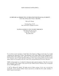 Nber Working Paper Series
