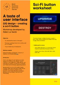 Sci-Fi Button Worksheet a Taste of User Interface