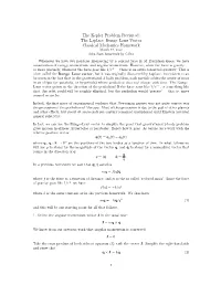 The Laplace–Runge–Lenz Vector Classical Mechanics Homework