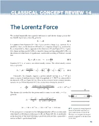 The Lorentz Force