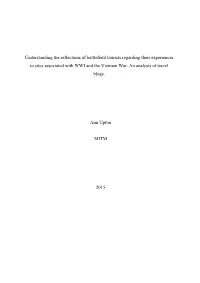 Understanding the Reflections of Battlefield Tourists Regarding Their Experiences to Sites Associated with WWI and the Vietnam War: an Analysis of Travel Blogs