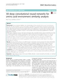 3D Deep Convolutional Neural Networks for Amino Acid Environment Similarity Analysis Wen Torng1 and Russ B