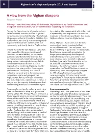 A View from the Afghan Diaspora Tabasum Akseer
