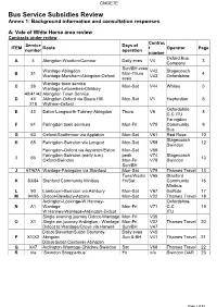Bus Service Subsidies Review Annex 1: Background Information and Consultation Responses