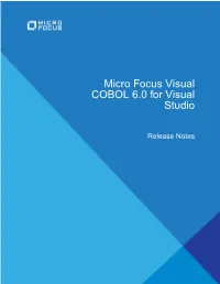 Micro Focus Visual COBOL 6.0 for Visual Studio