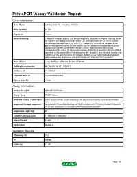 Primepcr™Assay Validation Report