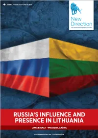 Russia's Influence and Presence in Lithuania
