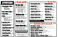 Takeout Menu