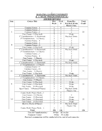 1 ; Mahatma Gandhi University B. A. Music Programme(Vocal