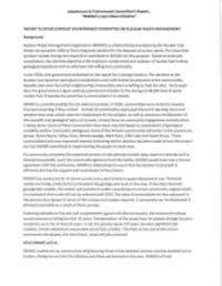 Attachment to Environment Committee's Report, "NWMO's Learn More Initiative"