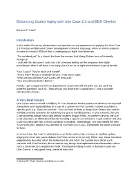 Enhancing Scaled Agility with Use Case 2.0 and BDD Gherkin