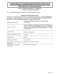 Financial Advisory for Revalidation of DPR & Preparation of Public Private Partnership Appraisal Committee (PPPAC) Documents