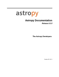 Getting Started with Astropy