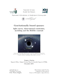 Gravitationally Lensed Quasars: Light Curves, Observational Constraints, Modeling and the Hubble Constant