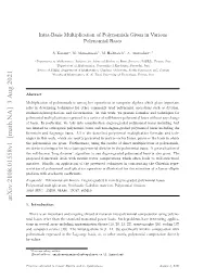 Intra-Basis Multiplication of Polynomials Given in Various Polynomial Bases