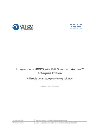 Irods and Spectrum Archive