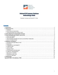 National Oil Company Database Methodology Guide