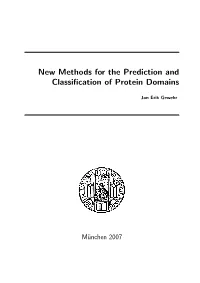New Methods for the Prediction and Classification of Protein Domains