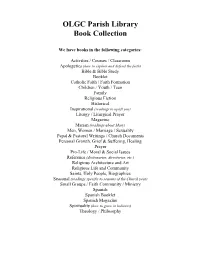OLGC Parish Library Book Collection