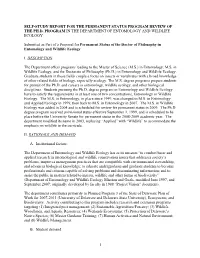 Self Study Report from Department of Entomology