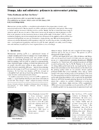 Stamps, Inks and Substrates: Polymers in Microcontact Printing