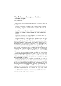 Why the Converse Consequence Condition Cannot Be Accepted LUCA MORETTI