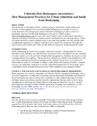 CSBA's Best Management Practices for Urban, Suburban and Small