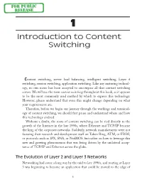 Introduction to Content Switching
