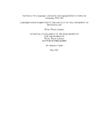 One Nation, Two Languages: Latinization and Language Reform in Turkey and Azerbaijan, 1905-1938