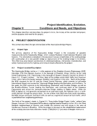 Project Identification, Evolution, Chapter II Conditions and Needs, and Objectives