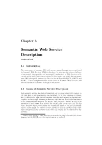 Semantic Web Service Description