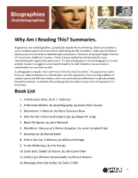 Summaries. Book List