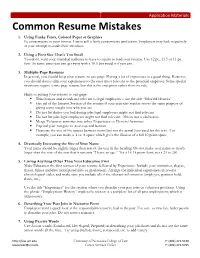 Common Resume Mistakes