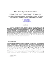 Effect of Tunneling on Shallow Foundations
