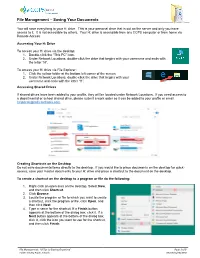 File Management – Saving Your Documents