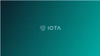 IOTA Use Cases