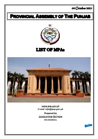 LIST of Mpas